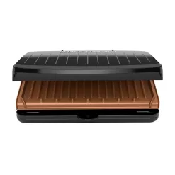 George Foreman Family Size 5 Serving Nonstick Compact Electric Indoor Grill in Black