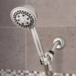 Waterpik PowerPluse Massage Brushed Nickel 7 settings Handheld Showerhead 1.8 gpm