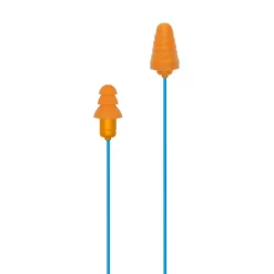 Plugfones Guardian Plus 29 dB Nylon/Silicone/Soft Foam 3.5 MM Jack Earplugs/Earphones w/Mic Blue/Ora