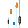 Plugfones Guardian Plus 29 dB Nylon/Silicone/Soft Foam 3.5 MM Jack Earplugs/Earphones w/Mic Blue/Ora