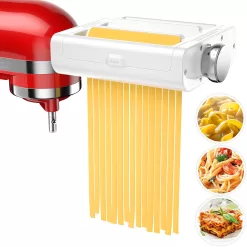 RETHONE Pasta Maker Attachment for KitchenAid Stand Mixers -3 in 1 Set Pasta Attachments