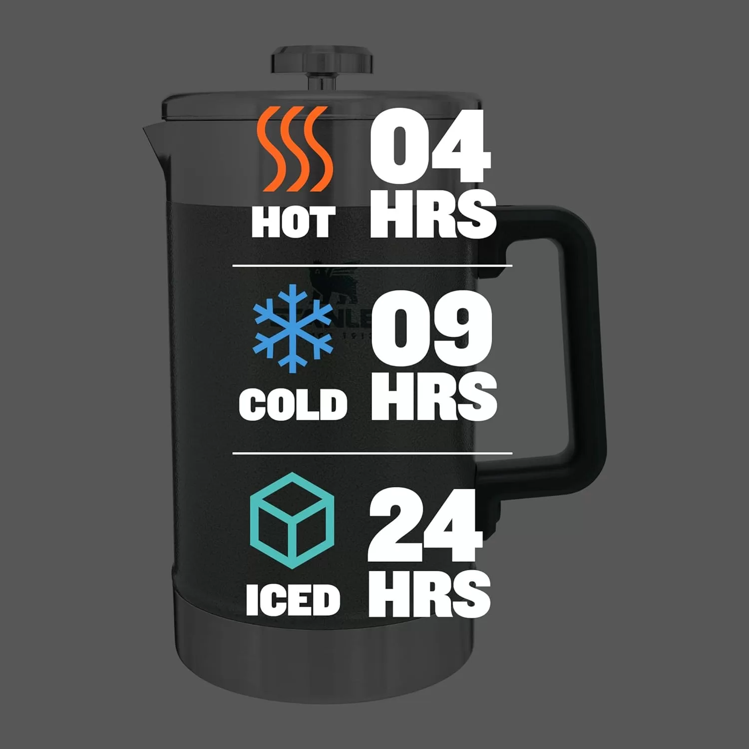 Stanley French Press 48oz with Double Vacuum Insulation, Hammertone Green