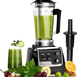 Professional Countertop Blender for kitchen Max 2200W High Power Home and Commercial Blender with Timer