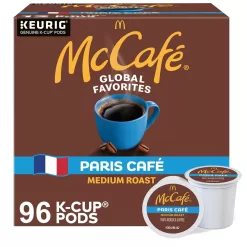 McCafe Paris Cafe, Single Serve Coffee Keurig K-Cup Pods, Medium Roast Coffee, 96 Count (4 Packs of 24)