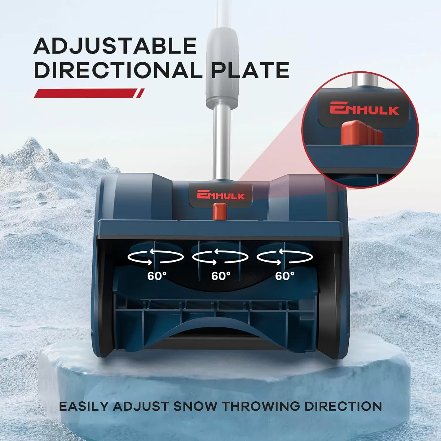 Enhulk Cordless Snow Shovel, 20V | 12-Inch | 4-Ah Cordless Snow Blower