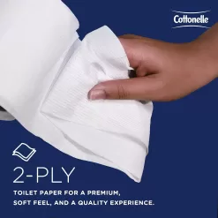 Cottonelle Professional Standard Roll Toilet Paper (17713), 2-Ply, White, (451 Sheets/Roll, 60 Rolls/Case, 27,060 Sheets/Case)