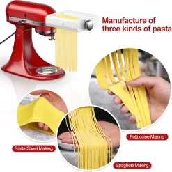 RETHONE Pasta Maker Attachment for KitchenAid Stand Mixers -3 in 1 Set Pasta Attachments