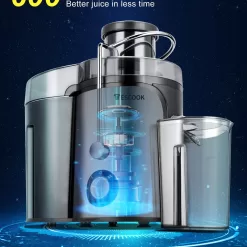 Tescook Juicer, 600W Juicer Machines 3 Speeds with 3'' Feed Chute