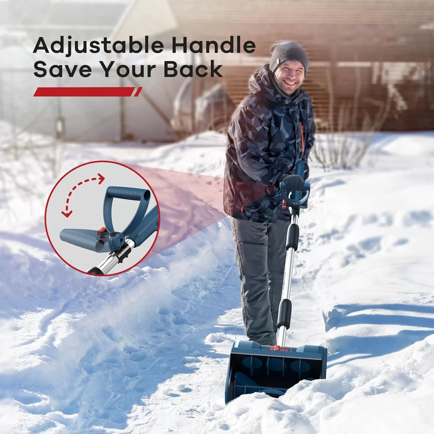 Enhulk Cordless Snow Shovel, 20V | 12-Inch | 4-Ah Cordless Snow Blower