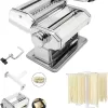 MZTOGR Pasta Maker Machine, Set of 6 Piece 150mm Steel Noodle Maker Machine