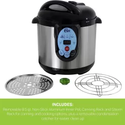 CAREY DPC-9SS Smart Electric Pressure Cooker and Canner, Stainless Steel, 9.5 Qt