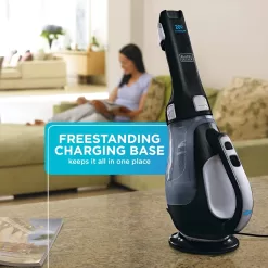 BLACK+DECKER 20V Cordless Handheld Vacuum with Pivoting Nozzle and Washable Filter (BDH2000L), Black