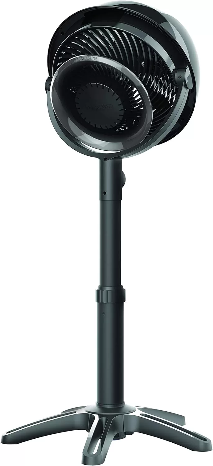 Vornado 7803 Large Pedestal Whole Room Air Circulator Fan, Black