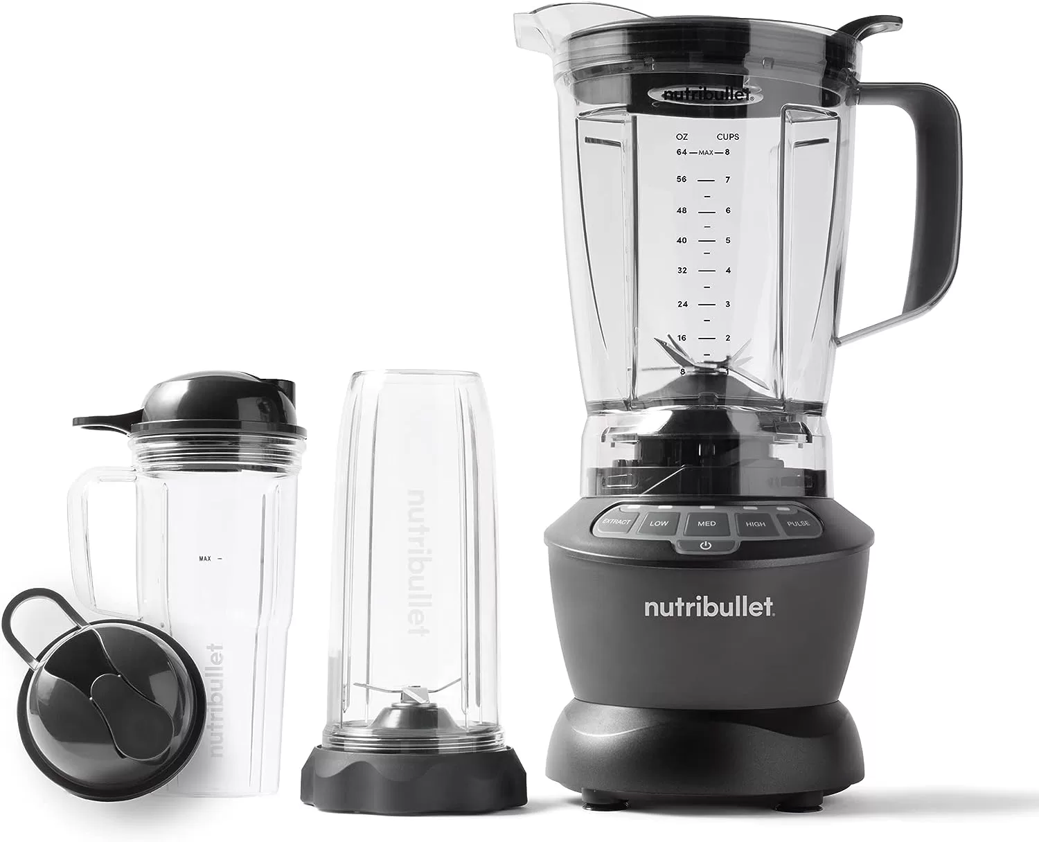 NutriBullet ZNBF30500Z Blender Combo 1200 Watt, 1200W, Dark Gray