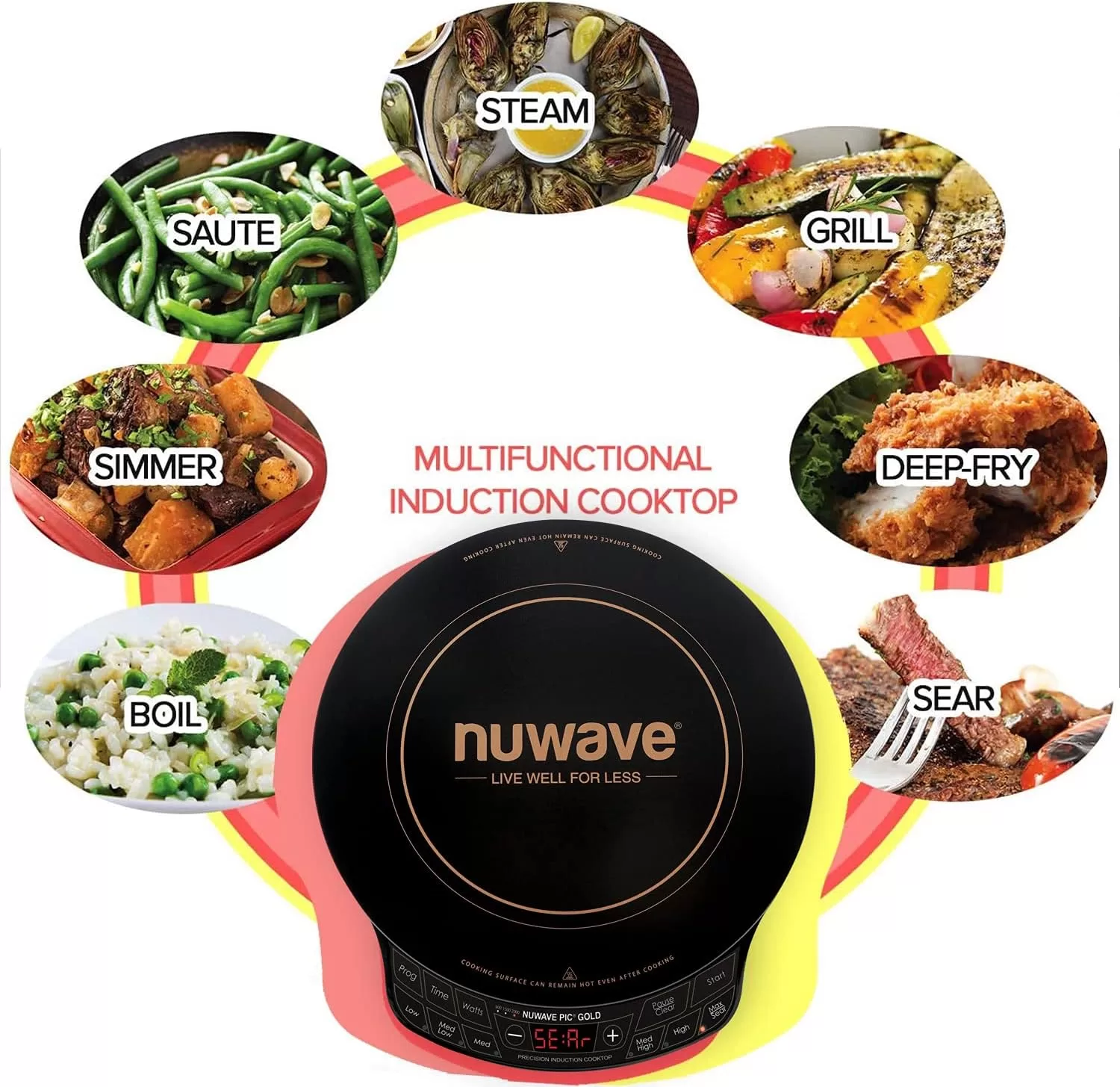 Nuwave Gold Precision Induction Cooktop, Portable, Powerful