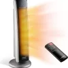 Lasko 29” Ceramic Tower Heater for Large Rooms, Whole Room Heating, 1500W, Black, 5586