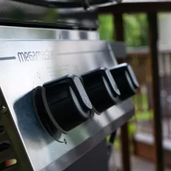 Megamaster 3-Burner Propane Gas Grill with 2 Foldable Side Tables, 30000 BTUs