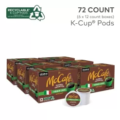 McCafe Venice Cafe, Single Serve Coffee Keurig K-Cup Pods, Dark Roast Coffee, 72 Count (6 Packs of 12)