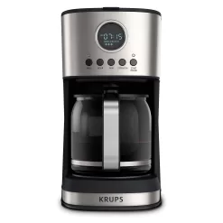 Krups Essential Brew Stainless Steel Drip Coffee Maker 12 cup 99 Watts Digital Control