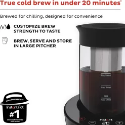 Instant Cold Brew Electric Coffee Maker, Quickly Brew Up to 32 Ounces