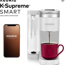 Keurig K-Supreme SMART Coffee Maker, MultiStream Technology, Brews 6-12oz Cup Sizes, White