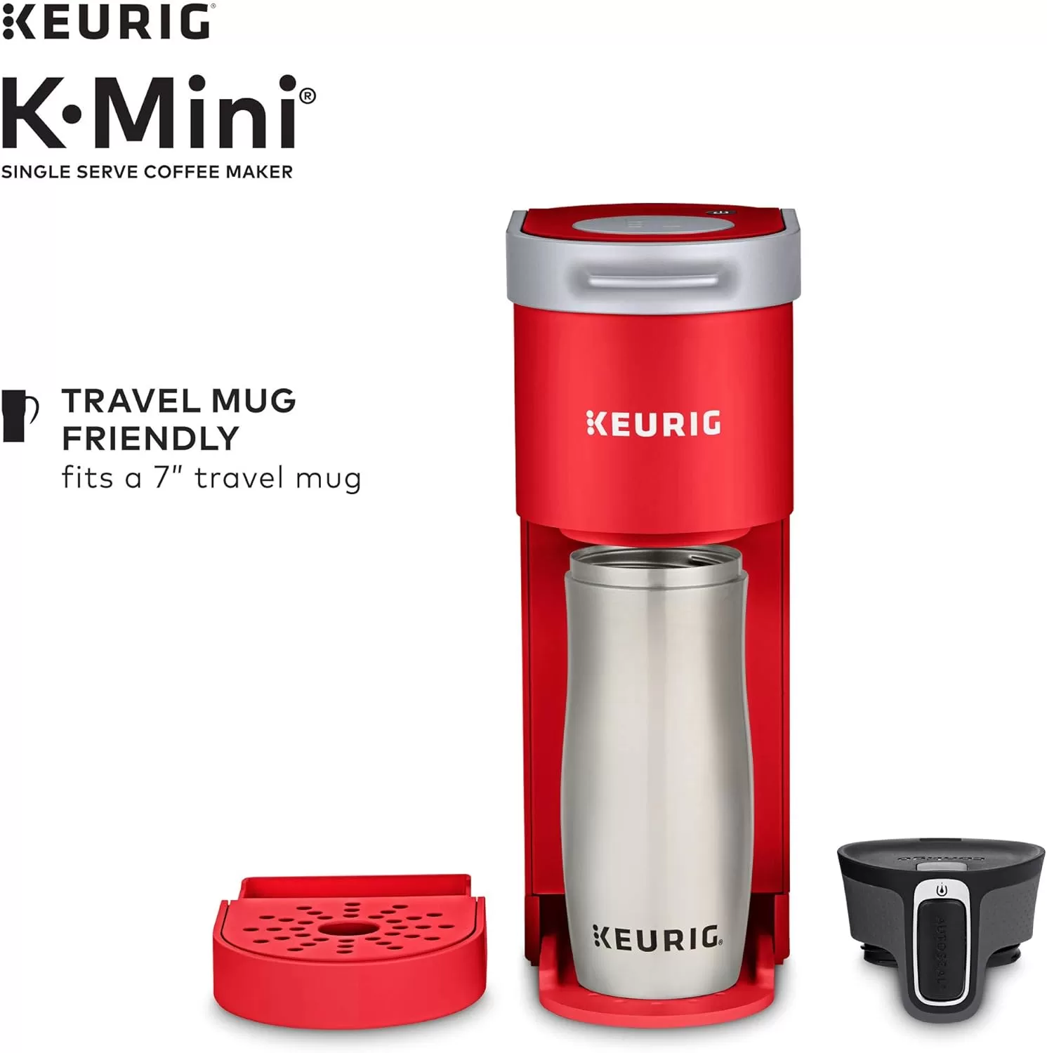 Keurig K-Mini Single Serve K-Cup Pod Coffee Maker, Poppy Red