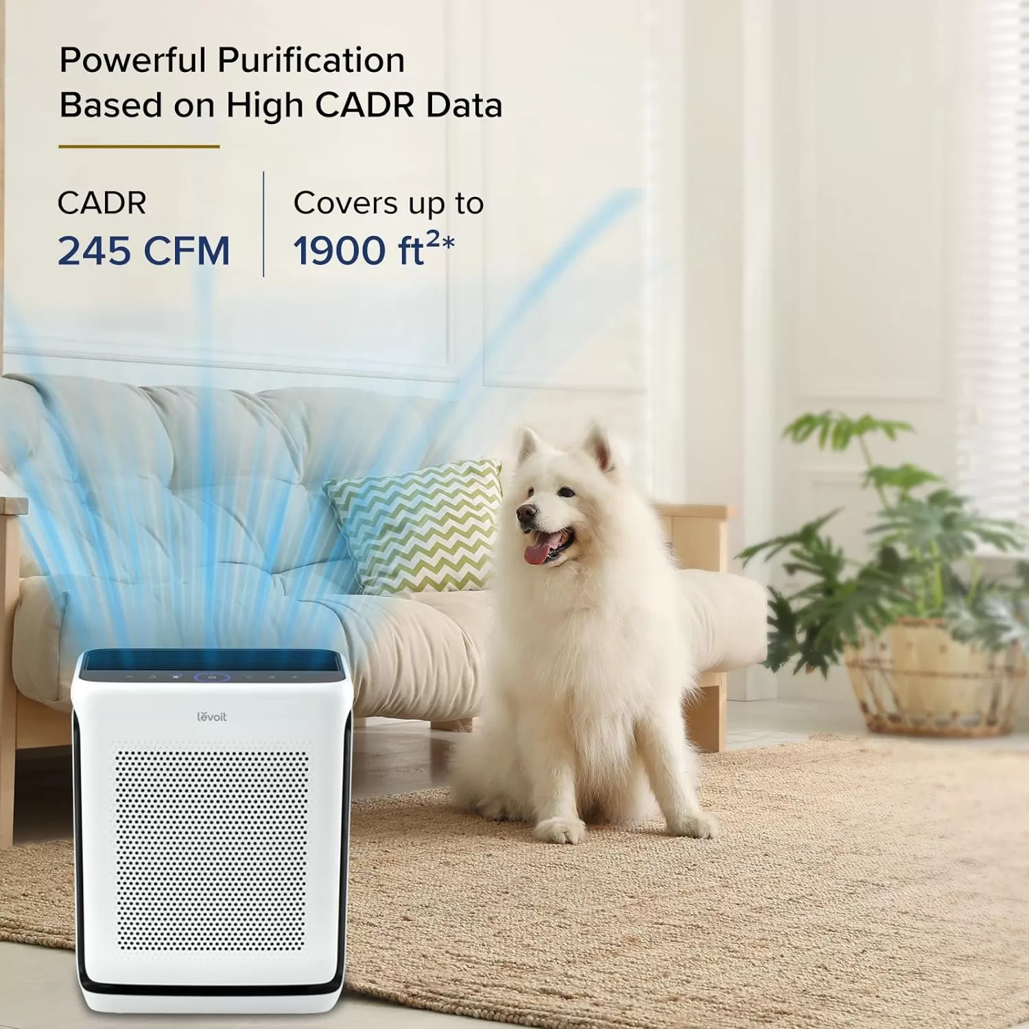 LEVOIT Air Purifiers for Home Large Room Up to 1900 Ft² in 1 Hr with Washable Filters