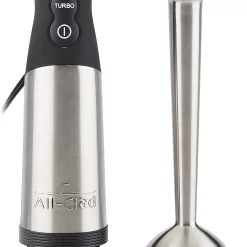 All-Clad Electrics Stainless Steel Immersion Blender 2 Piece Turbo Function 600 Watts Detachable, 9-1/4-inch