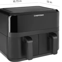 Chefman TurboFry Touch Dual Air Fryer, Maximize The Healthiest Meals