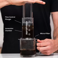 Aeropress Clear Coffee Press – 3 in 1 brew method combines French Press, Pourover, Espresso