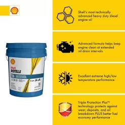 Shell Rotella T - 550046217 6 Full Synthetic 5W-40 Diesel Engine Oil (5-Gallon Pail)