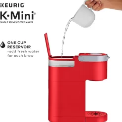 Keurig K-Mini Single Serve K-Cup Pod Coffee Maker, Poppy Red