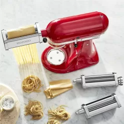 Pasta Attachment for KitchenAid Mixer, Includes Pasta Sheet Roller, Spaghetti Fettuccine Cutter, 3Pcs for Pasta Attachment by HOZODO