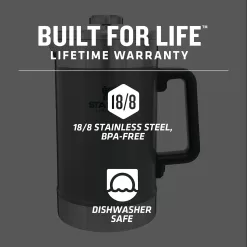 Stanley French Press 48oz with Double Vacuum Insulation, Hammertone Green