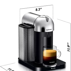 Nespresso Vertuo Chrome Coffee Maker and Espresso Machine by Breville