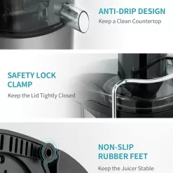 Ultrean Juicer Machine, 800w Juicer with Big Mouth 3” Feed Chute