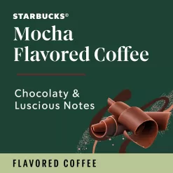Starbucks Medium Roast K-Cup Coffee Pods — Mocha for Keurig Brewers — 6 boxes (60 pods total)