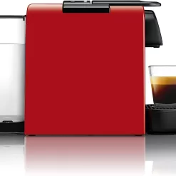 Nespresso Essenza Mini Espresso Machine by De'Longhi with Milk Frother, 20.3 ounces, Red