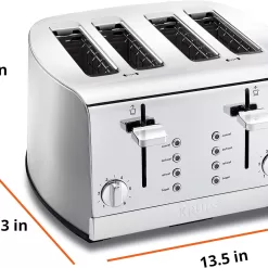 KRUPS Breakfast Essentials Stainless Steel Toaster, 4-Slice