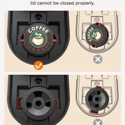 Famiworths Mini Coffee Maker Single Serve, Instant Coffee Maker One Cup for K Cup & Ground Coffee, Black