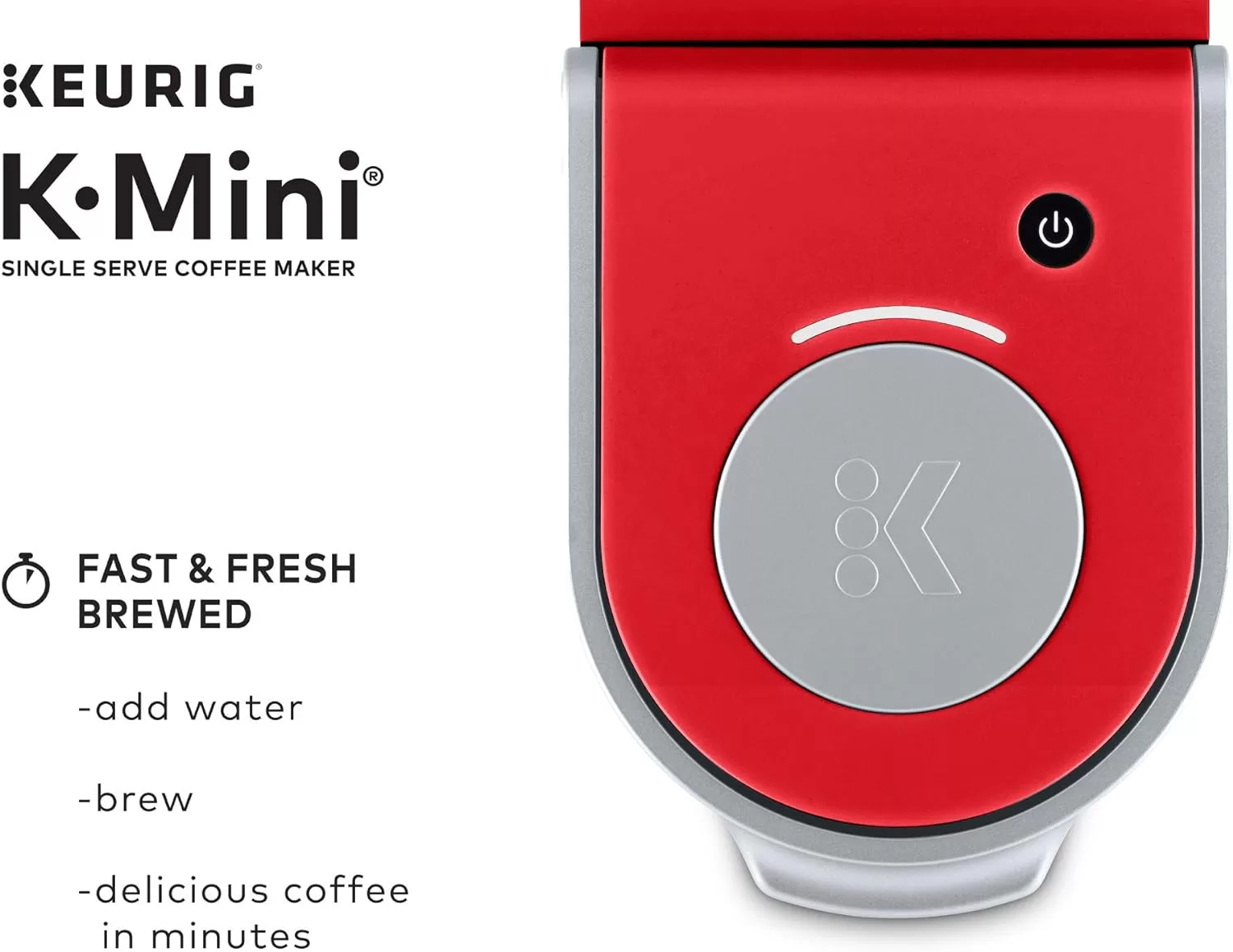 Keurig K-Mini Single Serve K-Cup Pod Coffee Maker, Poppy Red