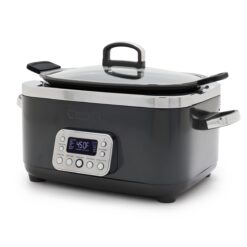 GreenPan Elite 8-in-1 Programmable 6QT Electric Slow Cooker, Dishwasher Safe Lid & Removable Crock, Graphite