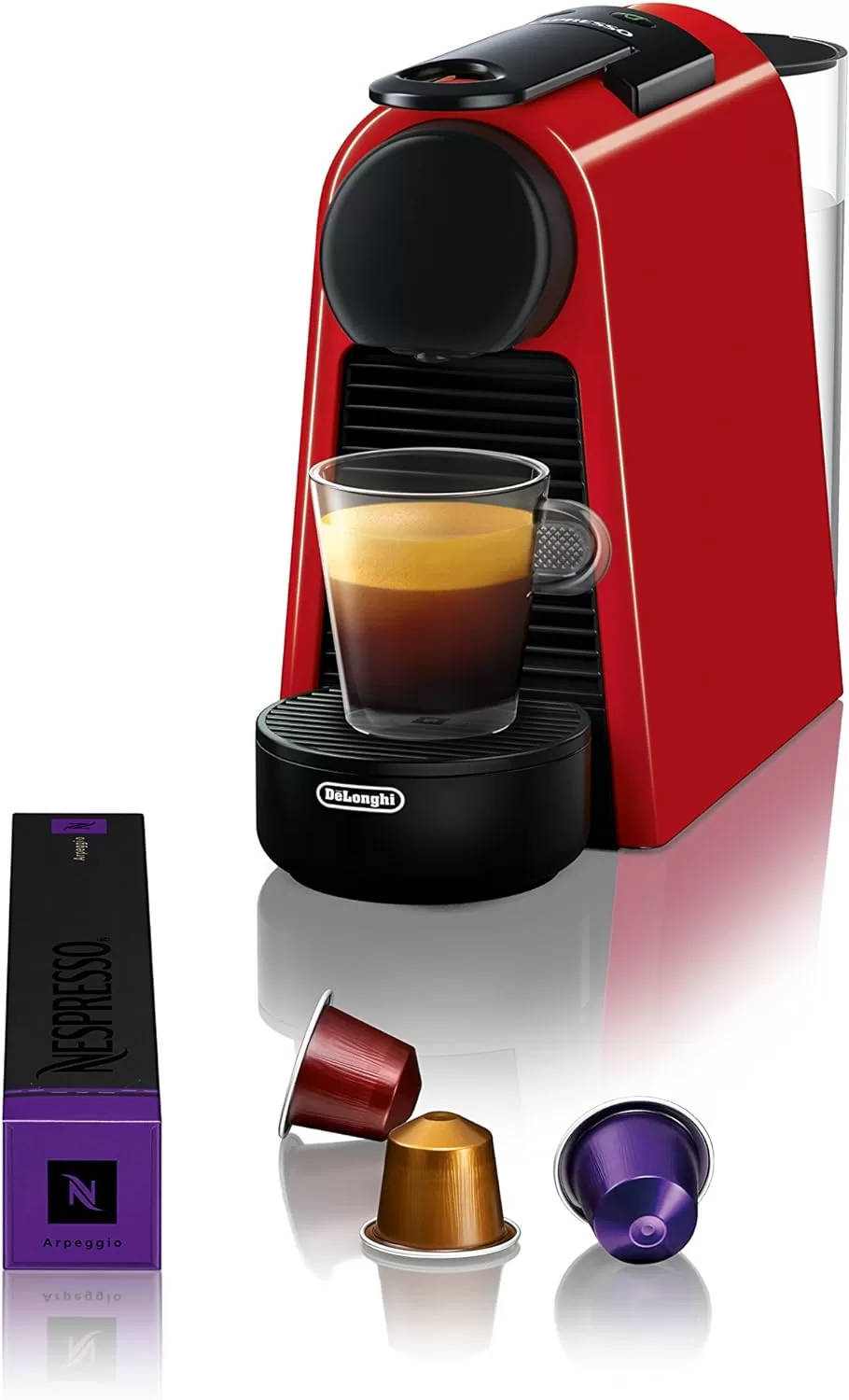 Nespresso Essenza Mini Espresso Machine by De'Longhi with Milk Frother, 20.3 ounces, Red