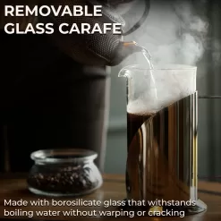 The Original Glass French Press Coffee Maker - Versatile Coffee Press, Tea Press w/ 4 Level Filtration (34oz)