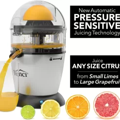 Effortless Citrus Juicing with Vinci's Hands-Free Electric Juicer