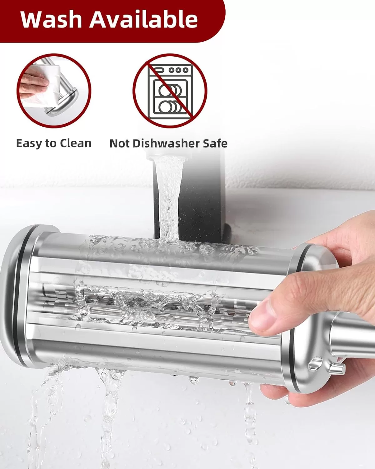 Pasta Maker Attachment Set for All KitchenAid Stand Mixer Included Pasta Sheet Roller, 3 Piece