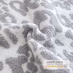 MH MYLUNE HOME Ultra Soft Micro Plush White Grey Leopard Blanket (51x63 inches)