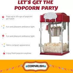 Popcorn Popper Machine-4 OZ Vintage Professional Popcorn Maker Theater Style (Red)