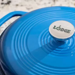 Lodge 6 Quart Enameled Cast Iron Dutch Oven with Lid – Blue