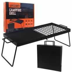 Adventure Seeka Heavy Duty 24" Folding Campfire Grill, Camp Fire Grill